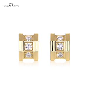Elegant Stud Earrings Moissanite