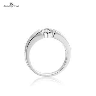 Tagged moissanite diamond ring