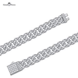 Moissanite Men's Cuban Bracelet 