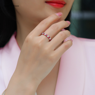Ruby Wedding Band Elegant Eternity