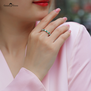 Emerald Eternity Band Sparkle classic