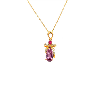 Purple Spinel Teardrop Harmony Pendant