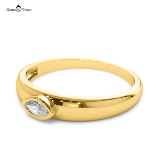 Unique Dome Bezel Marquise Ring