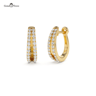 Elegant Double Row Hoop Earrings