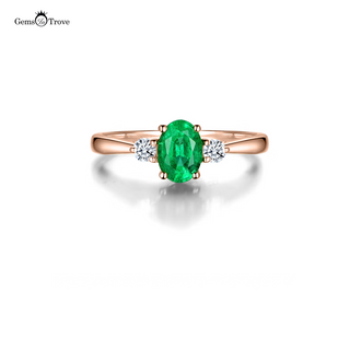 Emerald and Diamond Ring Oval
