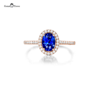 Sapphire Gold Ring Halo Design