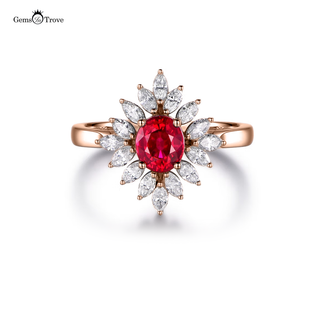 Ruby And Diamond Ring Marquise