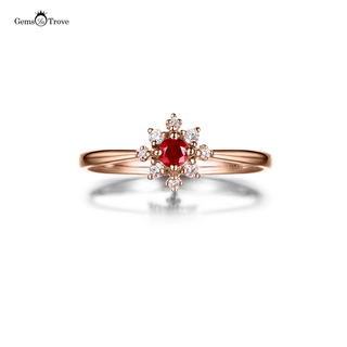 Ruby Engagement Ring Diamond Accents