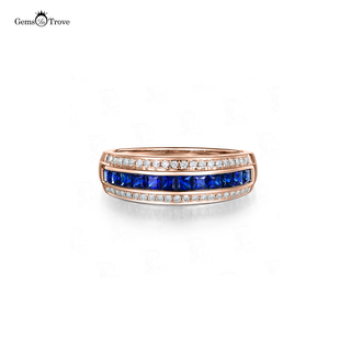 Diamond Sapphire Wedding Band Radiance