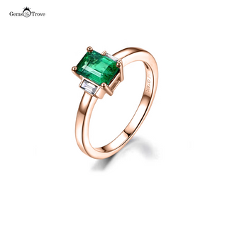 3-Stone Emerald Cut Diamond Ring
