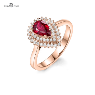 Pear Shaped Ruby Ring