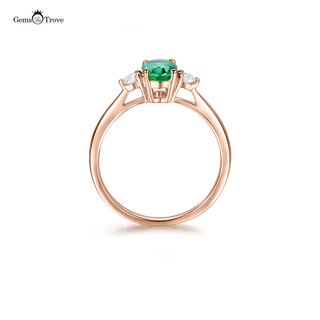 Emerald and Diamond Ring Oval