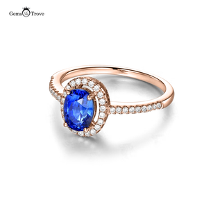 Sapphire Gold Ring Halo Design