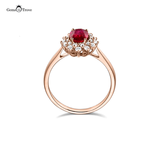 Ruby Ring with Diamonds Charm