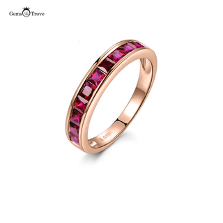 Ruby Wedding Band Half Eternity