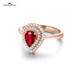 Pear Shaped Ruby Ring