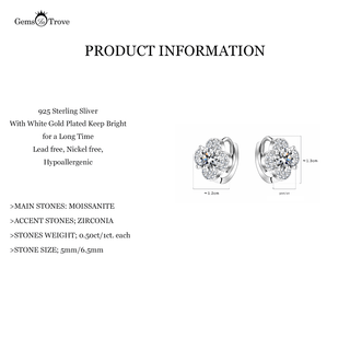 Flower Burst Moissanite Earrings