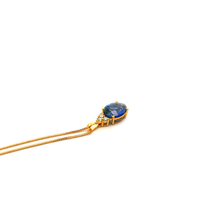 Classic Blue Sapphire Drop Pendant