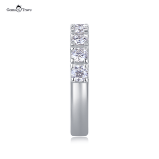 Timeless Moissanite half Eternity Ring