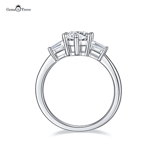 Tapered Baguette Moissanite Diamond Ring