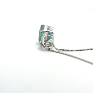 Emerald Cut Green Emerald Pendant