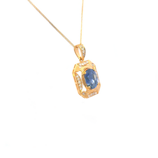 Vintage Frame Sapphire Pendant
