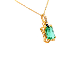 Emerald Frame Pendant