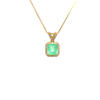 Emerald Diamond Couture Pendant