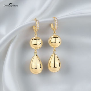Catherine Moissanite Hoop Dangle Earrings