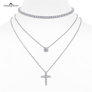 Tennis Necklace Moissanite Stacks