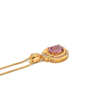 Classic Pink Spinel Oval Necklace