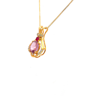 Twilight Purple Spinel Teardrop Pendant