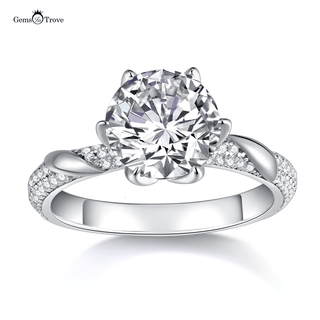 Radiant Moissanite Blossom Ring
