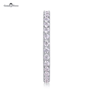 Radiant Moissanite Eternity Anello
