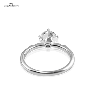 Wave style shank moissanite ring