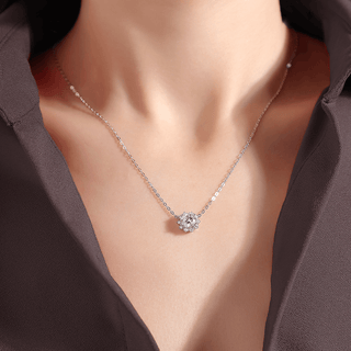 Moissanite Snowflake Pendant