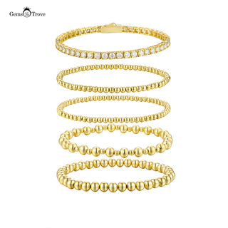 Moissanite Tennis Bracelet Stacking Set
