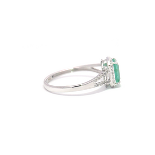 Étoile Verde Emerald Halo Ring