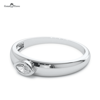 Unique Dome Bezel Marquise Ring