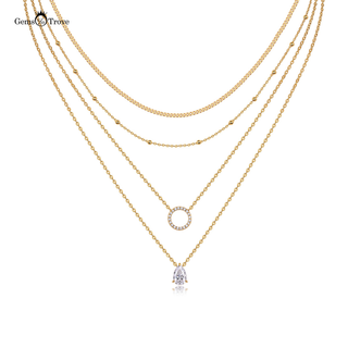 4-Layered Moissanite Necklace