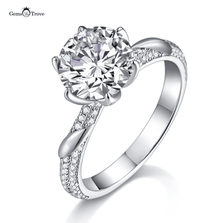 Radiant Moissanite Blossom Ring