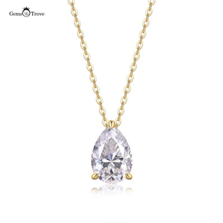 Pear Cut Moissanite Necklace