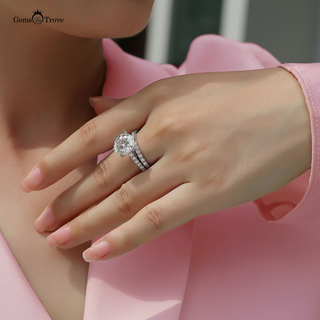 Round Moissanite Engagement Ring Stacks