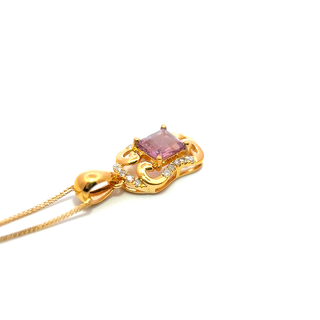 Regal Spinel Diamond Frame Pendant