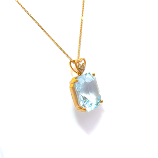 Emerald-Cut Topaz Luxe Pendant