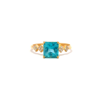 Apatite Deco Square Ring