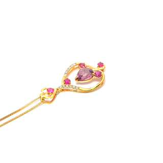 Harmony Spinel Ruby Ribbon Pendant