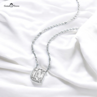 Moissanite Half Bezel Pendant