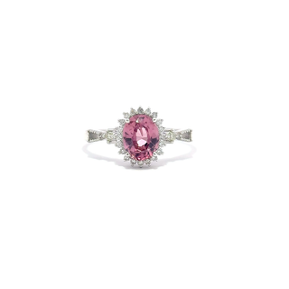 Pink Spinel Diamond Statement Ring