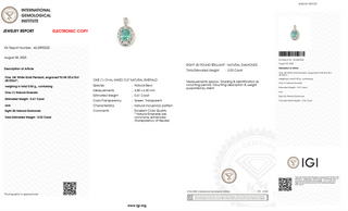 Emerald Diamond Oval Pendant